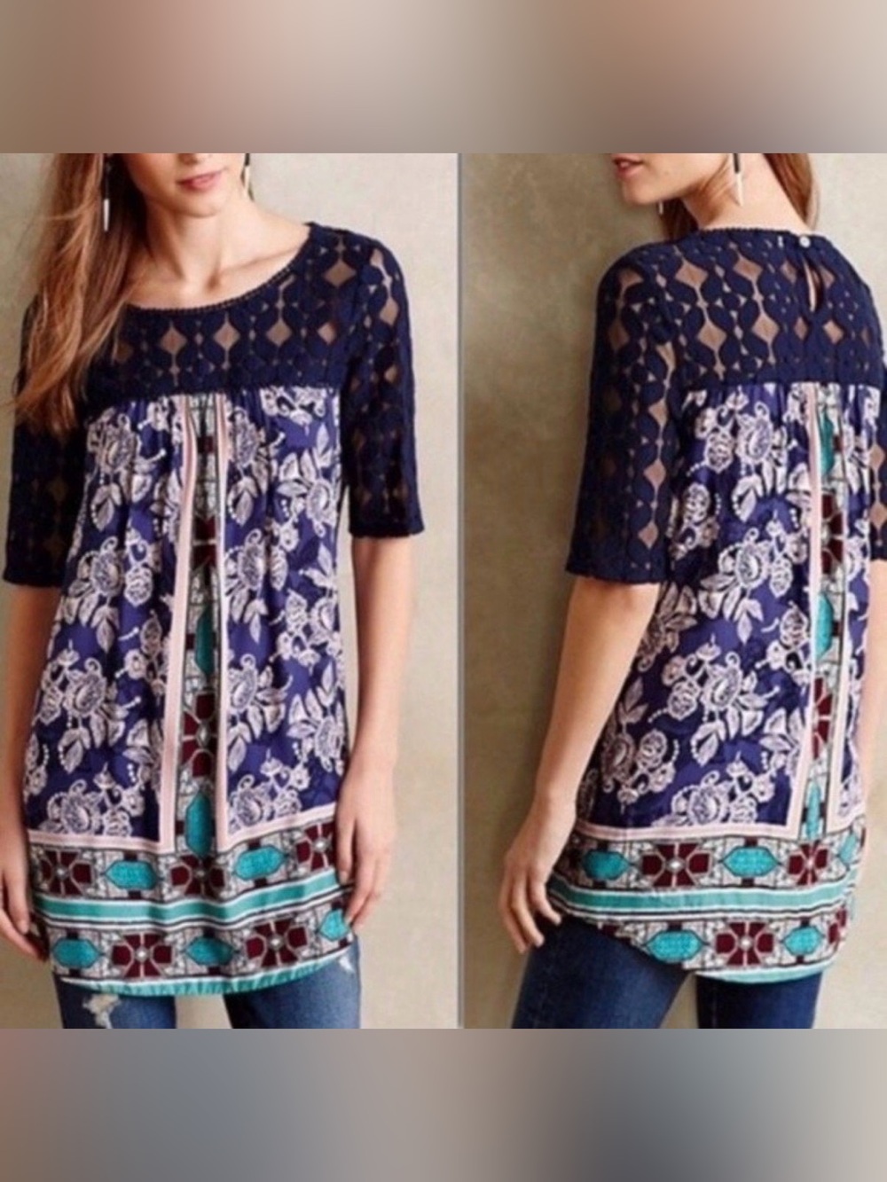 Anthropologie Akemi + Kim Tunic Blouse, size M